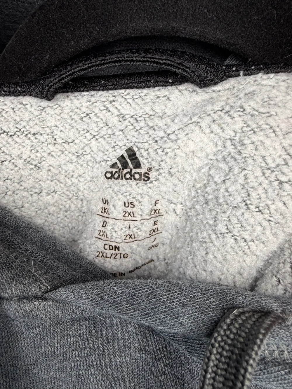 adidas Charcoal Gray Pullover Hoodie with Black Logo
